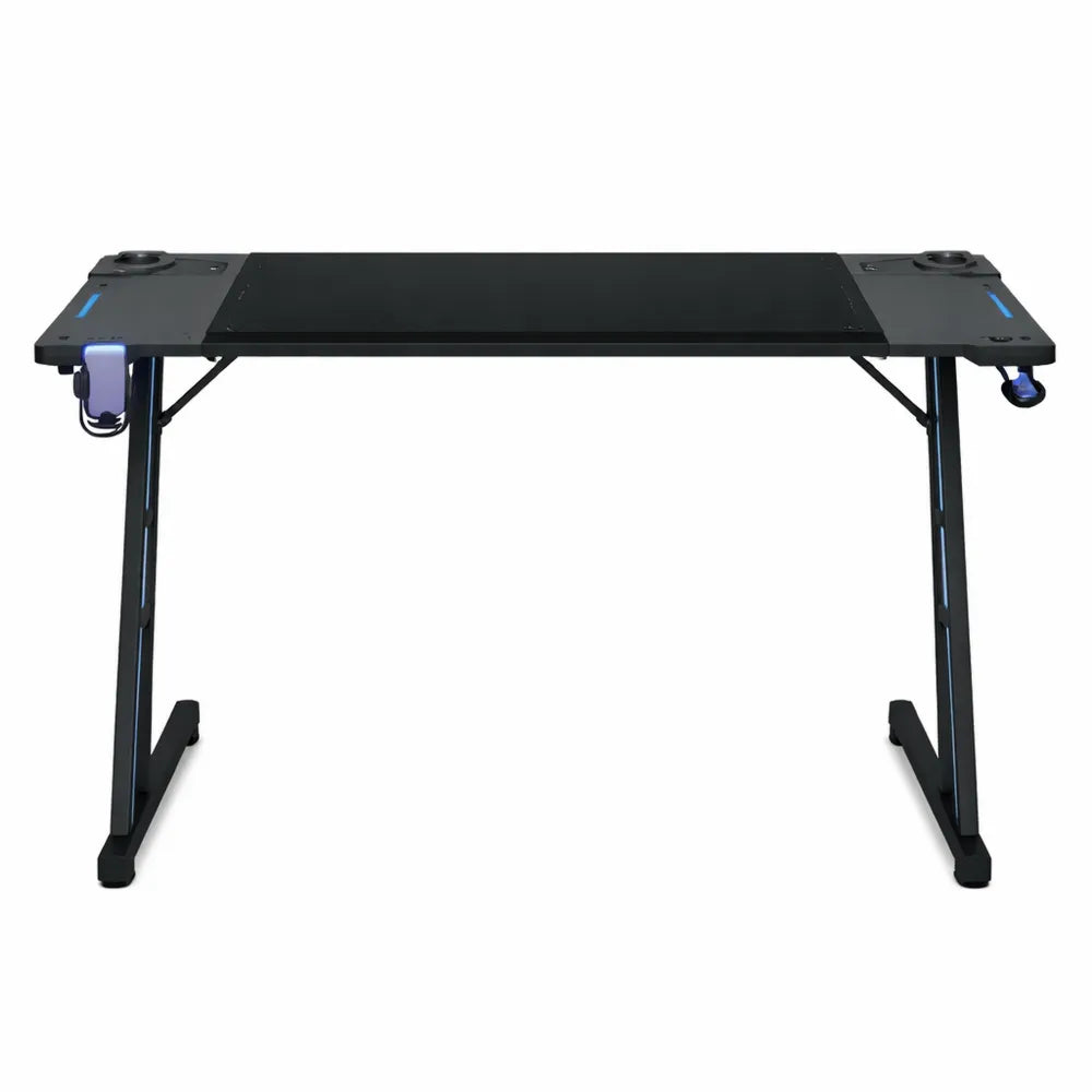 Table Informatique Ergonomique avec Éclairage RGB et Accessoires