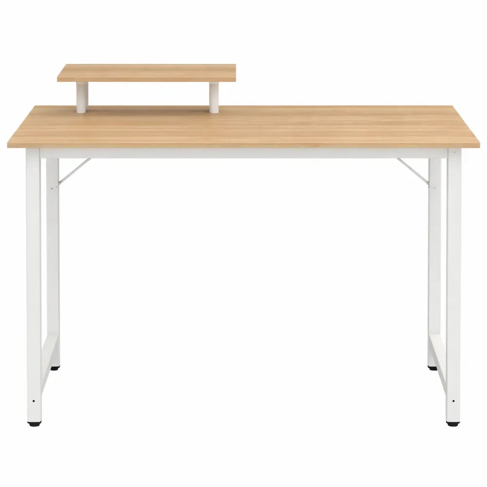 Table d'ordinateur avec support en bois et métal pour bureau